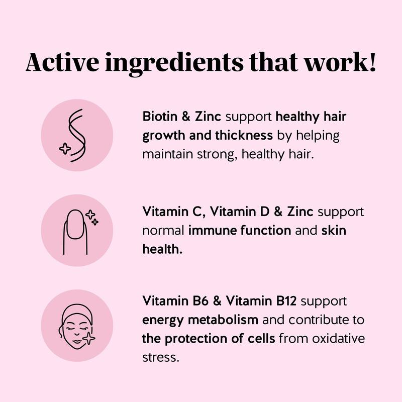 Biotin Gummies for Hair Growth, Skin & Nails